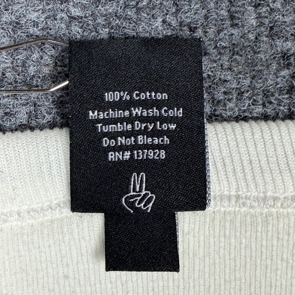 Only NY Long Sleeve‎ Thermal Waffle Knit Shirt Off White Cream Mens Medium NWOT - Picture 6 of 7